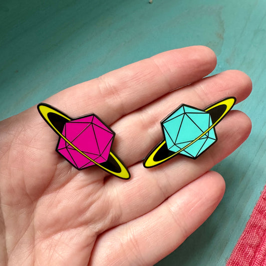 Dice Planet Pin